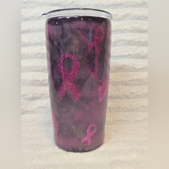 20oz cancer touched my boob so I kicked it's a** tumbler - Picture 4 of 7